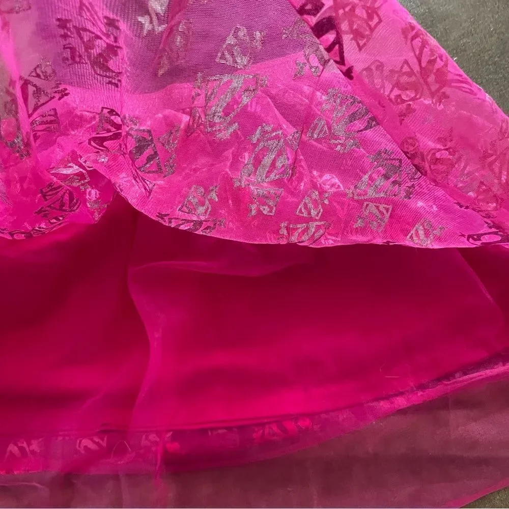 Supergirl Pink and Black Dress Size 6/6x